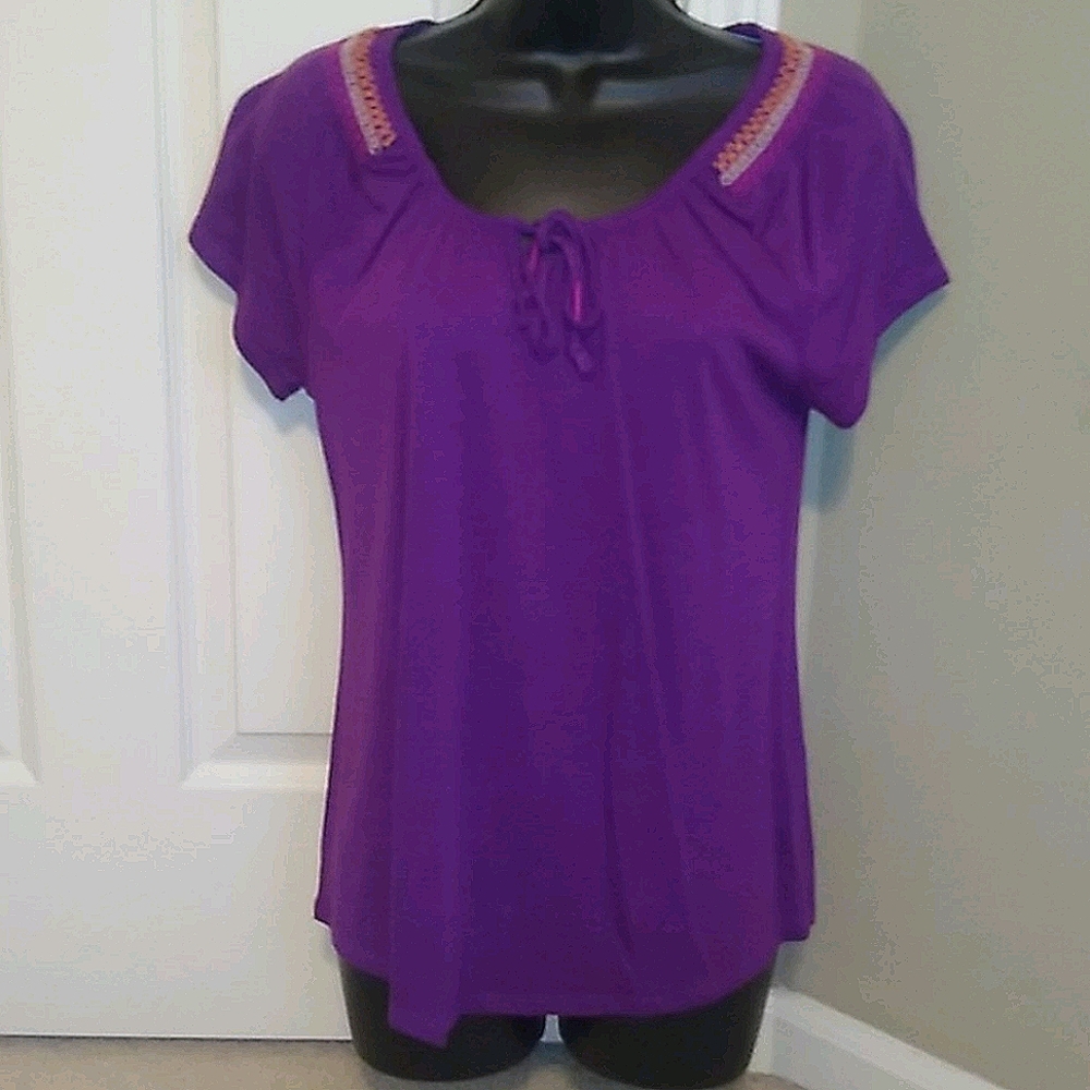 Sonoma Purple Short Sleeve Top- XS